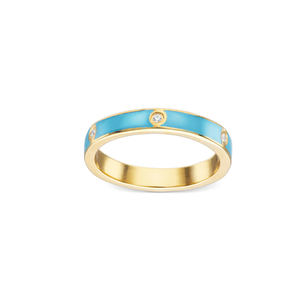 TURQUOISE GOOD VIBES RING
